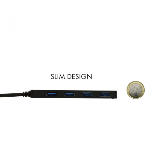 USB-C Slim pasywny HUB 4x USB 3.0 do podłączenia USB-A/USB-C-651786