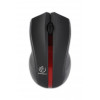 Bezprzewodowa mysz optyczna, GALAXY Black/red, powierzchnia gumowana-656900