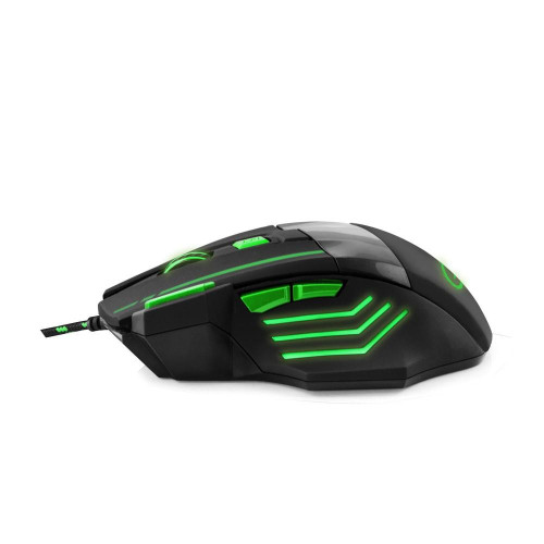 MYSZKA PRZEWODOWA DLA GRACZY 7D OPTYCZNA USB MX201 WOLF ZIELONA-656971