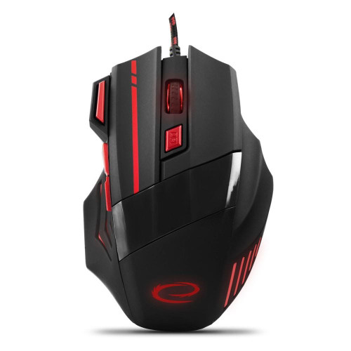 MYSZKA PRZEWODOWA DLA GRACZY 7D OPTYCZNA USB MX201 WOLF CZERWONA-656974