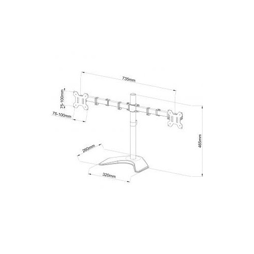 Uchyt do 2 monitorów LED/LCD 13-27