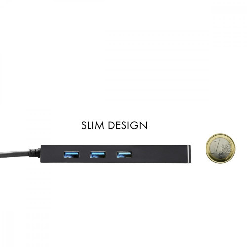 USB-C Slim 3-port HUB z adapterem Gigabit Ethernet-664472