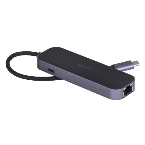 UNITEK HUB USB-C 3.1, RJ-45,3XUSB-A,HDMI,4K,PD100W-6651364