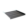 Półka do szaf 450mm 19" 483x450mm 1U czarna z regulacją i podporą-669525