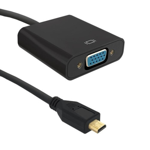 Adapter Micro HDMI D męski / VGA żeński | 0,2m -672304