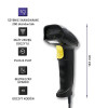 QOLTEC CZYTNIK KODÓW KRESKOWYCH LASEROWY | 1D | USB | CZARNY-6741993