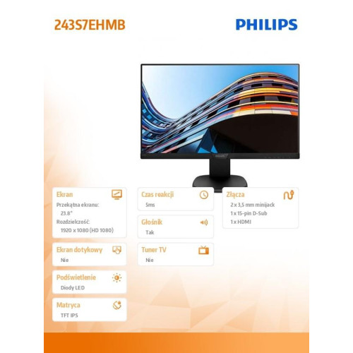 Monitor 23.8 243S7EHMB IPS HDMI Pivot Głośniki-674675