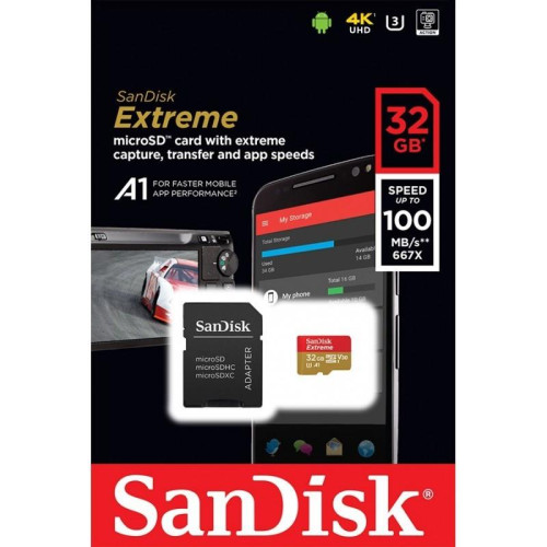 Extreme microSDHC 32GB 100/60 MB/s A1 V30 U3-675130