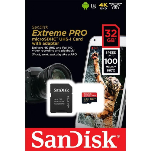 Extreme Pro microSDHC 32GB 100/90 MB/s A1 V30 -675169