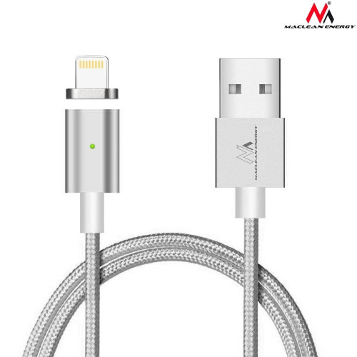 Kabel lightning USB magnetyczny silver MCE161- Quick & Fast Charge-675607