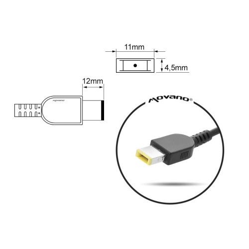 Zasilacz Mitsu 20v 3.25a (prostokątny 11.0x4.5 pin - Yoga) 65W do Lenovo-6794175