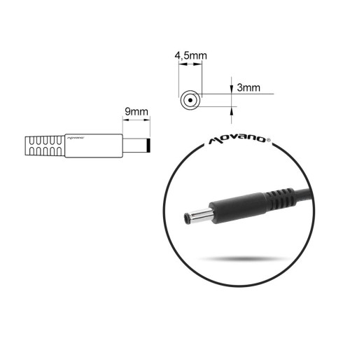 Zasilacz Mitsu 19.5v 3.34a (4.5x3.0 pin) 65W do Dell-6794350