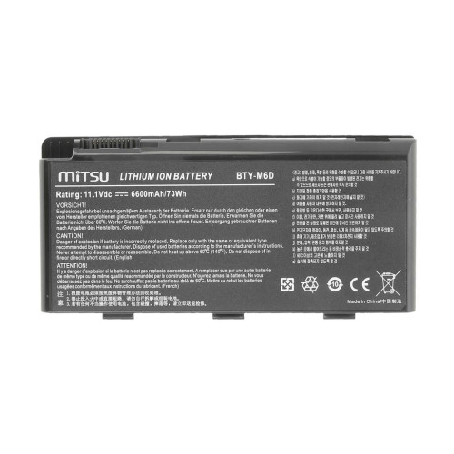 Bateria Mitsu do MSI GT660, GT780, GX780-6795656