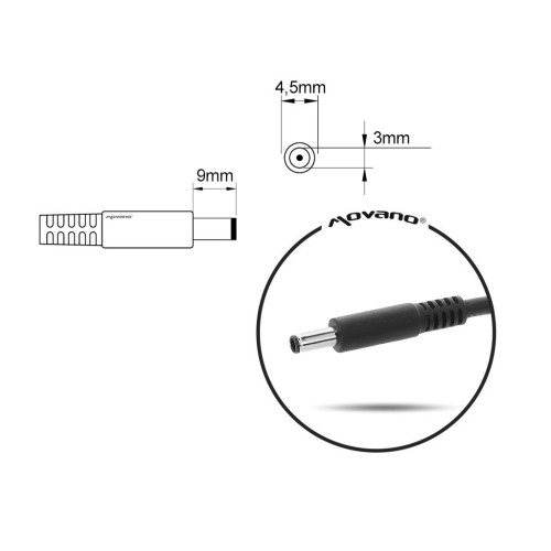 Zasilacz Mitsu 19.5v 6.7a (4.5x3.0 pin) 130W do Dell-6796061