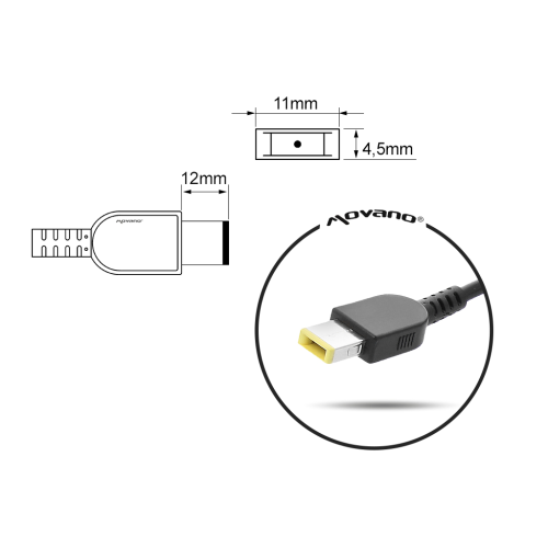 Zasilacz Mitsu 20v 6.75a (prostokątny 11.0x4.5 pin - Yoga) 135W do Lenovo-6796083