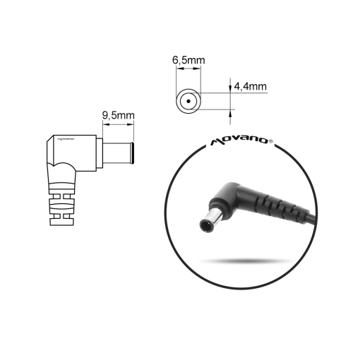 Zasilacz Mitsu 19v 5.79a (6.5.0x4.4 pin) 110W do LG-6796099