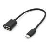 Kabel OTG USB AF - USB C 15cm czarny-681388