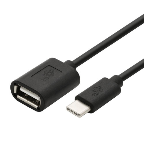 Kabel OTG USB AF - USB C 15cm czarny-681390