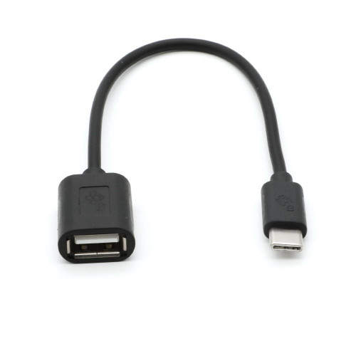 Kabel OTG USB AF - USB C 15cm czarny-681391