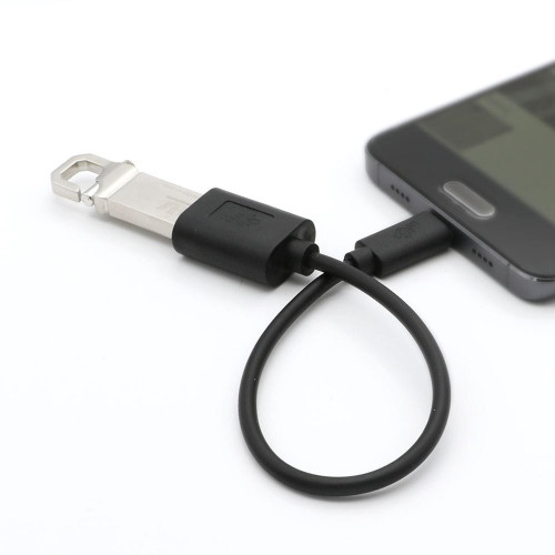 Kabel OTG USB AF - USB C 15cm czarny-681392