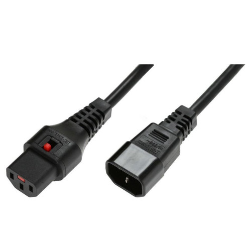 Kabel przedłużający zasilający 3x1mm2 Typ IEC C14/IEC C13 prosty M/Ż 2m czarny-683042