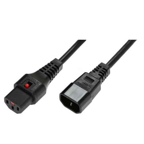 Kabel przedłużający zasilający 3x1mm2 Typ IEC C14/IEC C13 prosty M/Ż 3m czarny-683043