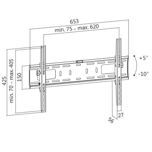 Uchwyt ścienny LCD/LED VESA, 37-70', max. 50kg-683273