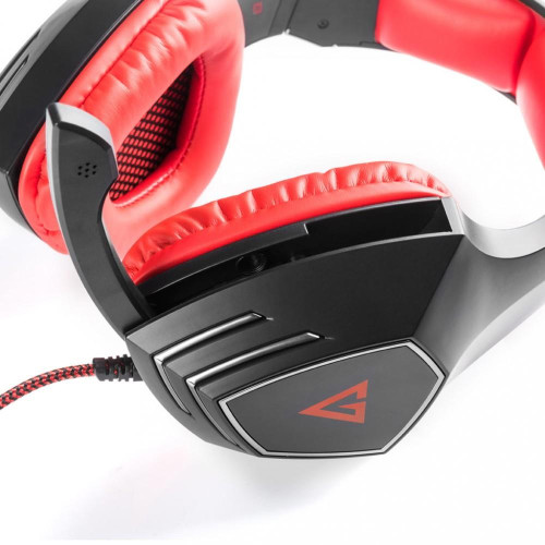 VOLCANO MC-831 RAGE CZERWONE SŁUCHAWKI NAGŁOWNE Z MIKROFONEM-685114