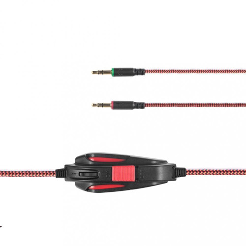 VOLCANO MC-831 RAGE CZERWONE SŁUCHAWKI NAGŁOWNE Z MIKROFONEM-685115