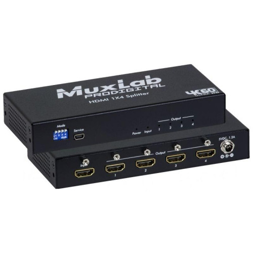 MUXLAB SPLITTER HDMI 1X4, 4K/60 (500426)-6937661