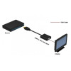 Adapter HDMI męski na VGA żeński, czarny, 10cm-696707