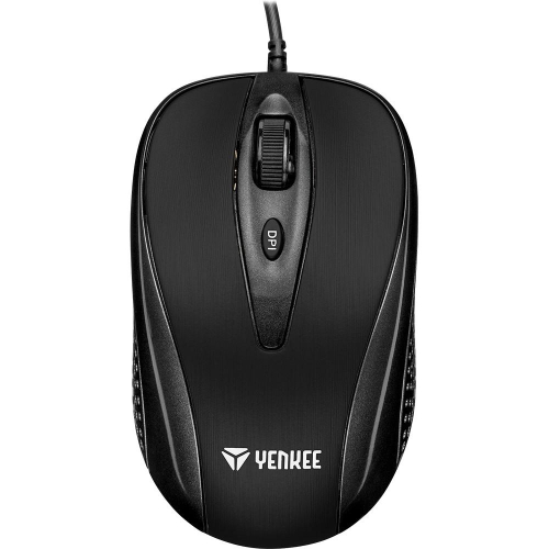 Mysz przewodowa USB, 4 przyciski, YMS 1025BK, optyczna-696121
