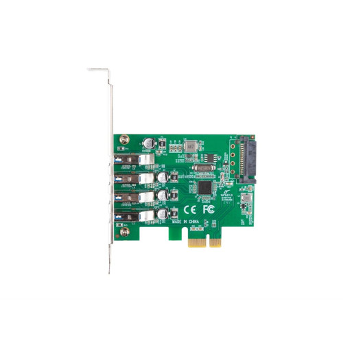 LANBERG KARTA PCI-E X1 -> 4X USB-A 3.1 GEN1 ŚLEDŹ LOW PROFILE PCE-US3-004-6961742