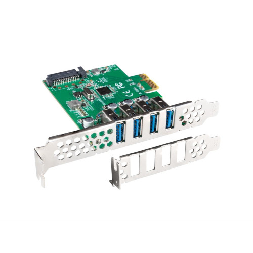 LANBERG KARTA PCI-E X1 -> 4X USB-A 3.1 GEN1 ŚLEDŹ LOW PROFILE PCE-US3-004-6961743