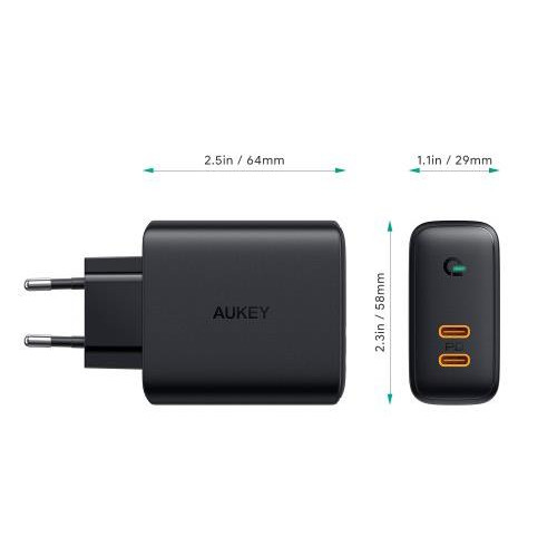 AUEKY PA-D2 ŁADOWARKA SIECIOWA 36W 2XUSB-C PD-6961897