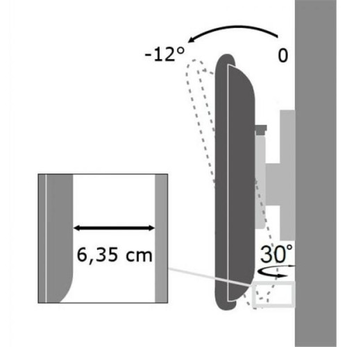 Uchwyt ścienny LCD/LED 13-37cali slim, 25kg, czarny-696584