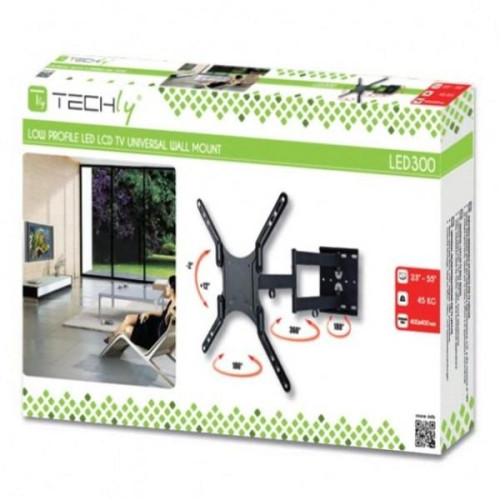 Uchwyt ścienny LCD/LED 23-55cali podwójne ramię, 45kg, czarny-696628