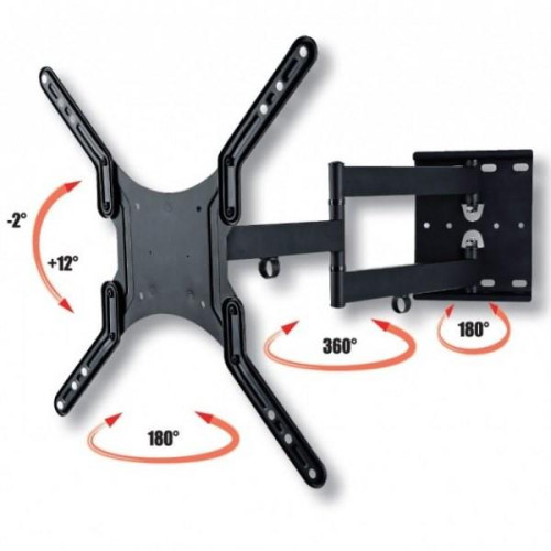 Uchwyt ścienny LCD/LED 23-55cali podwójne ramię, 45kg, czarny-696629