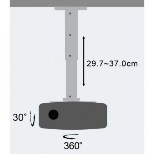 Ramię do projektora 30-37cm sufitowe, 15kg, srebrne-696663