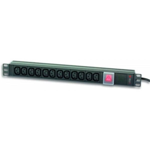 Listwa zasilająca Rack 19 cali do UPS 12 gniazd, 2m czarna, 250V/16A-696740