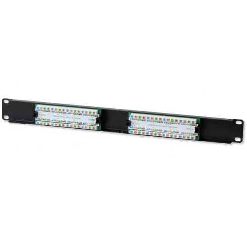 Patch panel 1U UTP 16xR J45 Cat.5e, czarny-696917