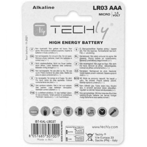 Baterie alkaliczne LR03 AAA 4szt, (IBT-LR03T4B)-697566