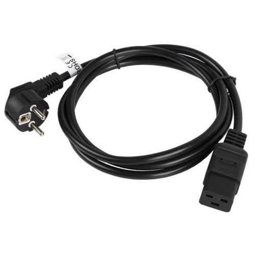 Kabel zasilający CEE 7/7 - IEC 320 C19 16A VDE 1.8M czarny-698277