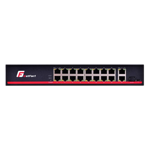 SWITCH POE GETFORT 16 x POE + 2GE UPLINK + 1 SFP-6986696