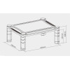 TECHLY STOLIK PODSTAWKA POD MONITOR Z REGULACJĄ WY-6995863