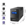 QOLTEC ZASILACZ AWARYJNY UPS 450VA | 240W | LCD | USB | RJ45-6996679