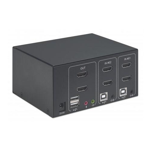 MANHATTAN PRZEŁĄCZNIK KVM HDMI/USB 2X1 DUAL-MONITO-6990319