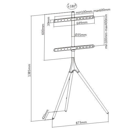 TECHLY STOJAK PODŁOGOWY TRIPOD TV LED/LCD 45-65 CA-6995886