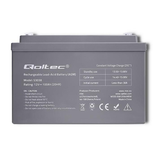 Akumulator bezobsługowy Qoltec 53038-6996578