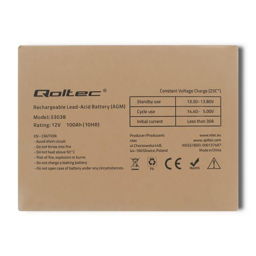 Akumulator bezobsługowy Qoltec 53038-6996583